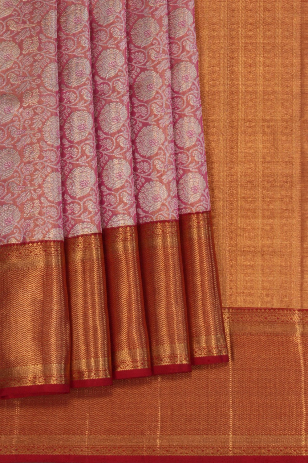 Image of Kanchipattu Brocade Pink Saree